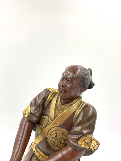 JAPANESE BRONZE SAMURAI FIGURE MEIJI PERIOD - ADDITIONAL PHOTO 5