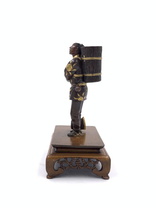 JAPANESE GILT BRONZE FIGURE MEIJI PERIOD - ADDITIONAL PHOTO 1