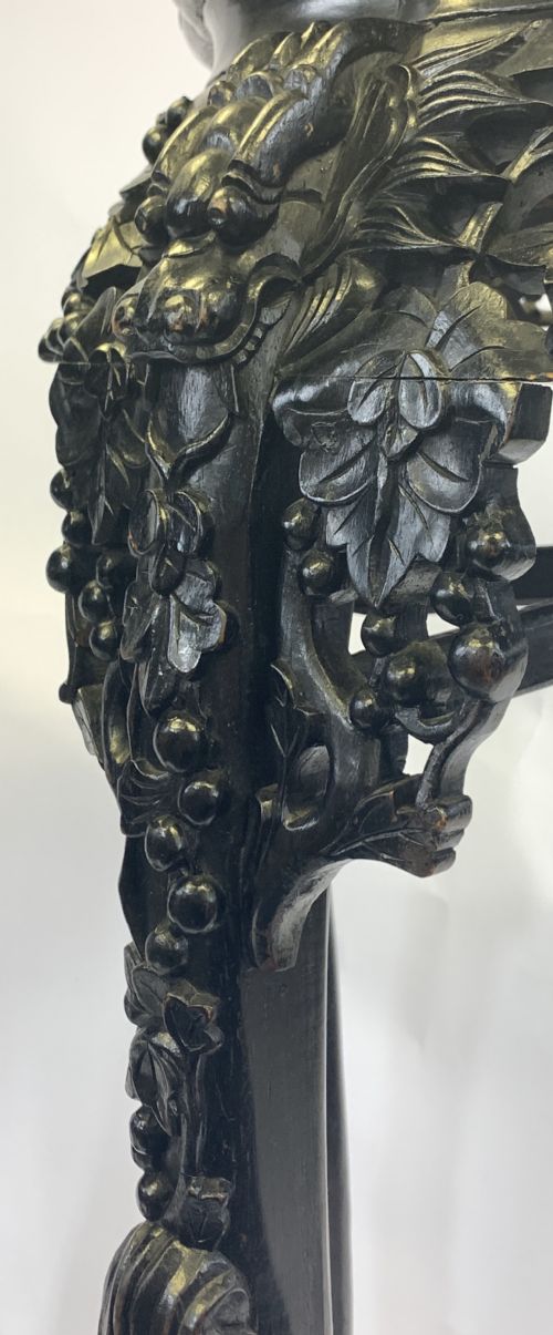 PAIR OF CHINESE MARBLE TOP STANDS - ADDITIONAL PHOTO 4