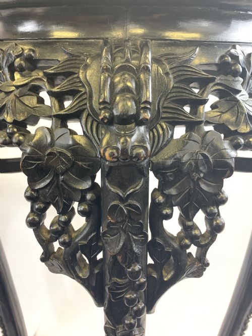 PAIR OF CHINESE MARBLE TOP STANDS - ADDITIONAL PHOTO 5