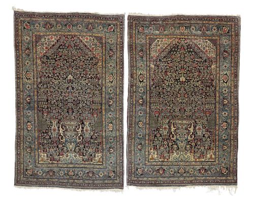 a pair of tehran rugs north central persia - CATEGORY: ANTIQUE RUGS - DATED 19TH CENTURY