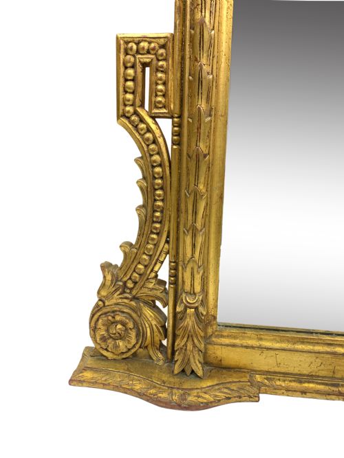 LARGE PAIR OF GILT WOOD VICTORIAN OVERMANTLE MIRRORS - ADDITIONAL PHOTO 3