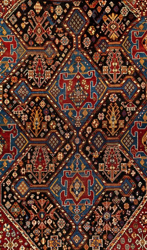 COLOURFUL PERSIAN QASHQAI RUG 19TH CENTURY - ADDITIONAL PHOTO 2
