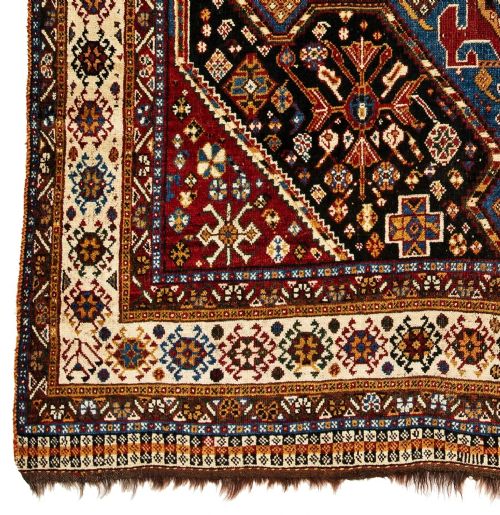 COLOURFUL PERSIAN QASHQAI RUG 19TH CENTURY - ADDITIONAL PHOTO 3