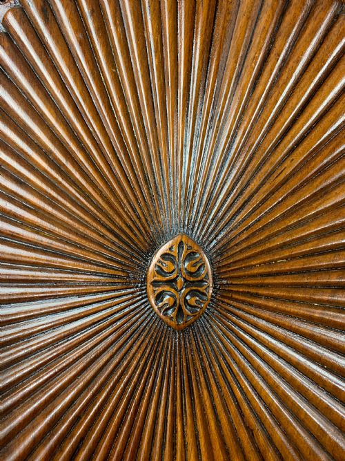 ANGLOINDIAN CARVED PADOUK LINEN PRESS - ADDITIONAL PHOTO 5