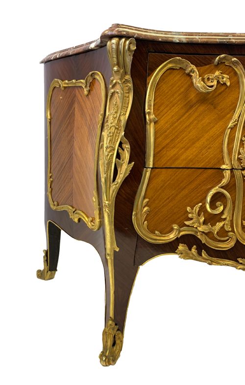 FRENCH LOUIS XV STYLE ORMOLU MOUNTED COMMODE - ADDITIONAL PHOTO 6