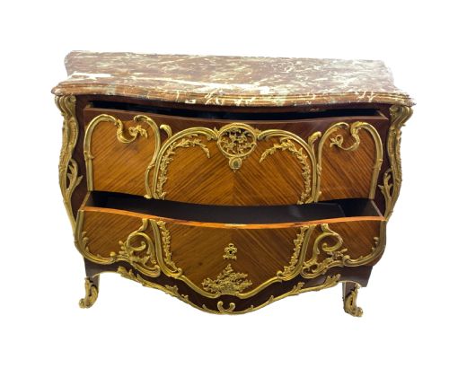 FRENCH LOUIS XV STYLE ORMOLU MOUNTED COMMODE - ADDITIONAL PHOTO 9