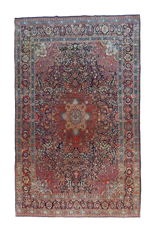 large antique persian kashan carpet - CATEGORY: ANTIQUE RUGS - DATED 1920