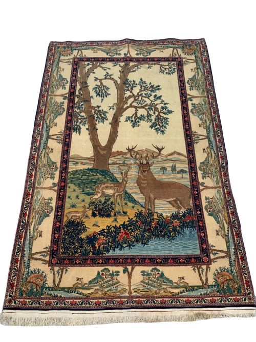 PICTORIAL KASHAN RUG CENTRAL PERSIA - ADDITIONAL PHOTO 1