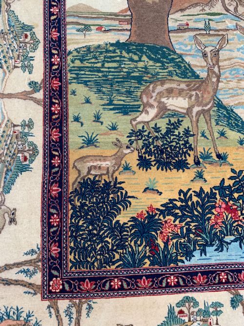 PICTORIAL KASHAN RUG CENTRAL PERSIA - ADDITIONAL PHOTO 3