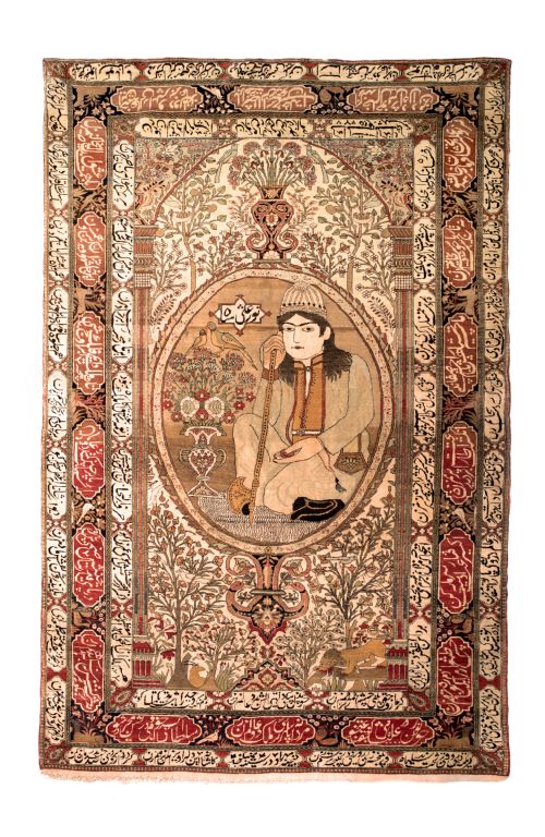 a kashan 'mohtasham' pictorial rug central persia circa 1900 - CATEGORY: ANTIQUE RUGS - DATED 1900
