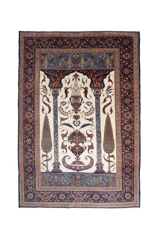 a dabir kashan rug central persia circa 1930 - CATEGORY: ANTIQUE RUGS - DATED 1930