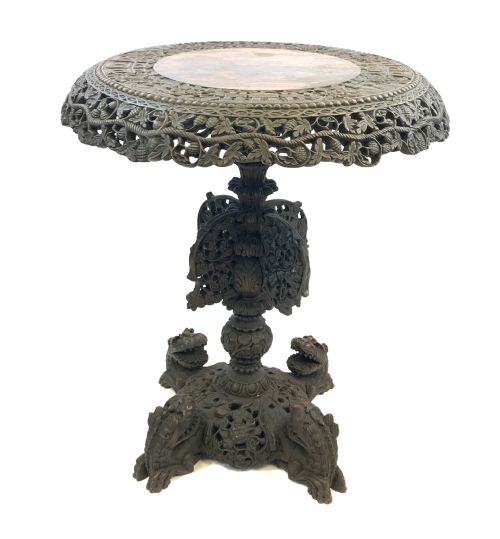 19th century angloindian extensively carved rosewood centre table - CATEGORY: ANTIQUE TABLES - DATED 19TH CENTURY