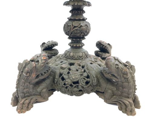 19TH CENTURY ANGLOINDIAN EXTENSIVELY CARVED ROSEWOOD CENTRE TABLE - ADDITIONAL PHOTO 3