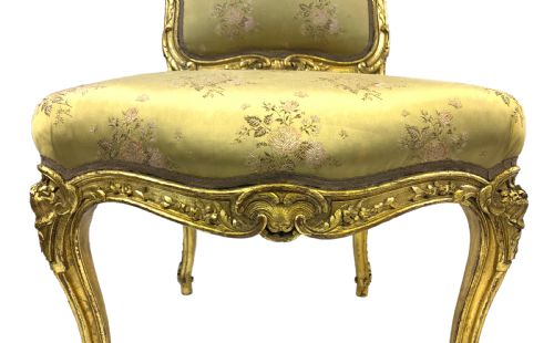 PAIR OF ROCOCO STYLE GILT WOOD SIDE CHAIRS LATE 19TH CENTURY - ADDITIONAL PHOTO 2