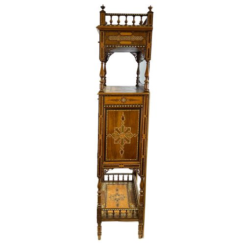 19TH CENTURY SPANISH NASRID REVIVAL PARQUETRY WOOD CABINET - ADDITIONAL PHOTO 4