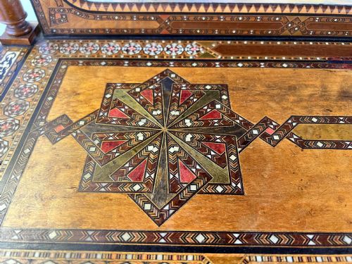 19TH CENTURY SPANISH NASRID REVIVAL PARQUETRY WOOD CABINET - ADDITIONAL PHOTO 8