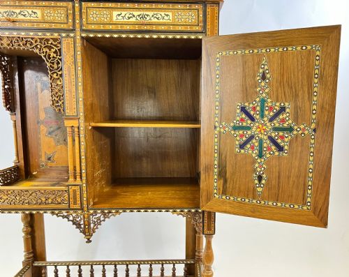 19TH CENTURY SPANISH NASRID REVIVAL PARQUETRY WOOD CABINET - ADDITIONAL PHOTO 13