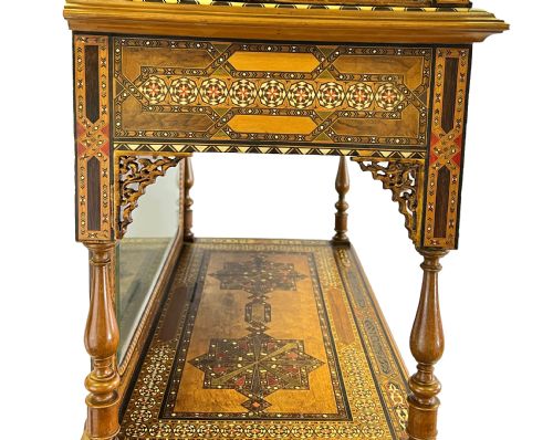 19TH CENTURY SPANISH NASRID REVIVAL PARQUETRY WOOD CABINET - ADDITIONAL PHOTO 16