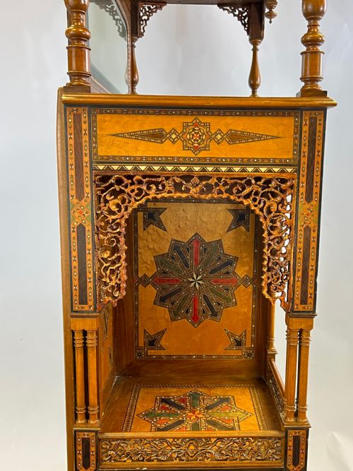 19TH CENTURY SPANISH NASRID REVIVAL PARQUETRY WOOD CABINET - ADDITIONAL PHOTO 17