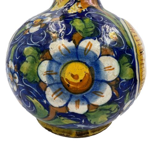 A PAIR OF MAIOLICA POLYCHROME VASES ITALY 18TH CENTURY - ADDITIONAL PHOTO 7