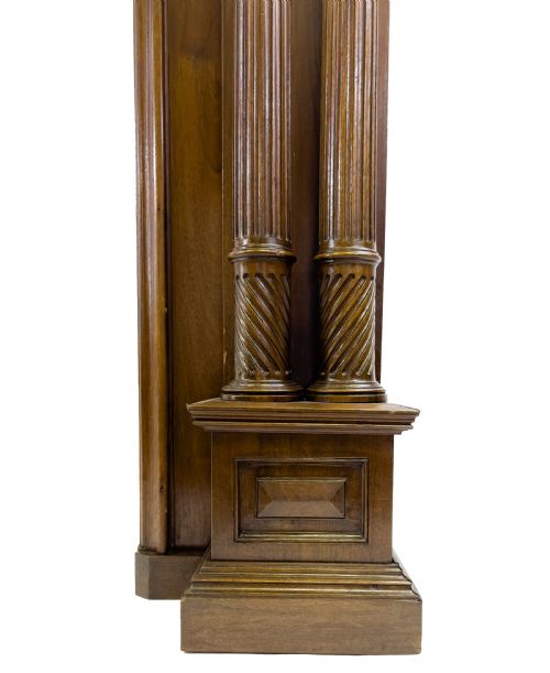 ANTIQUE CARVED WOOD FIREPLACE MANTEL - ADDITIONAL PHOTO 4