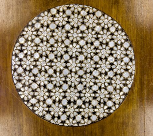 ALBERTO PINTO STYLE SYRIAN MOTHER OF PEARL AND BONE INLAID ROUND CENTREDINING TABLE - ADDITIONAL PHOTO 9
