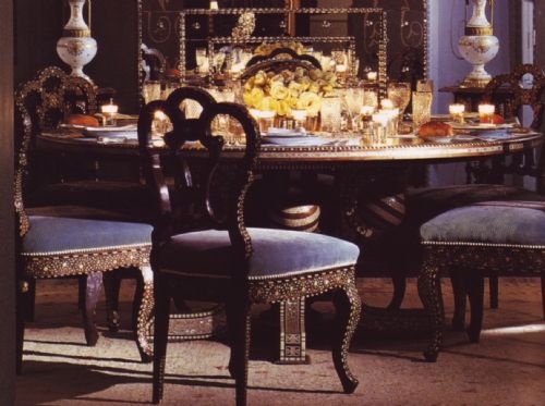 ALBERTO PINTO STYLE SYRIAN MOTHER OF PEARL AND BONE INLAID ROUND CENTREDINING TABLE - ADDITIONAL PHOTO 11