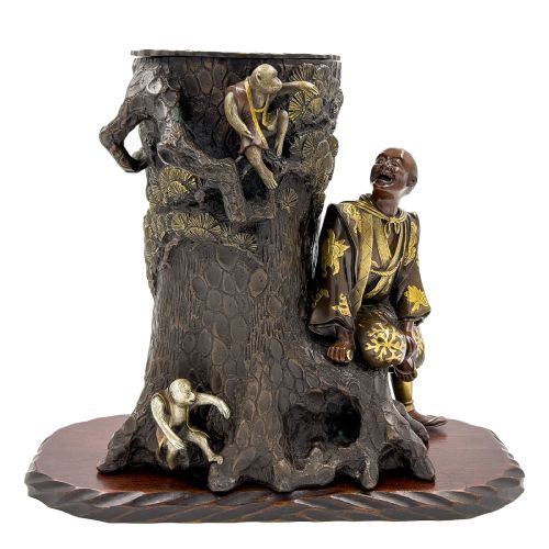 a japanese meiji period figurative bronze sculpture - CATEGORY: ANTIQUE SCULPTURES - DATED 19TH CENTURY