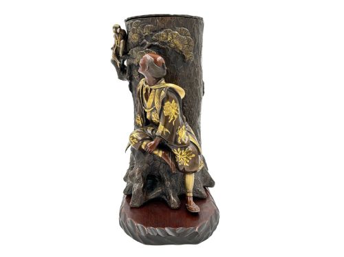 A JAPANESE MEIJI PERIOD FIGURATIVE BRONZE SCULPTURE - ADDITIONAL PHOTO 1
