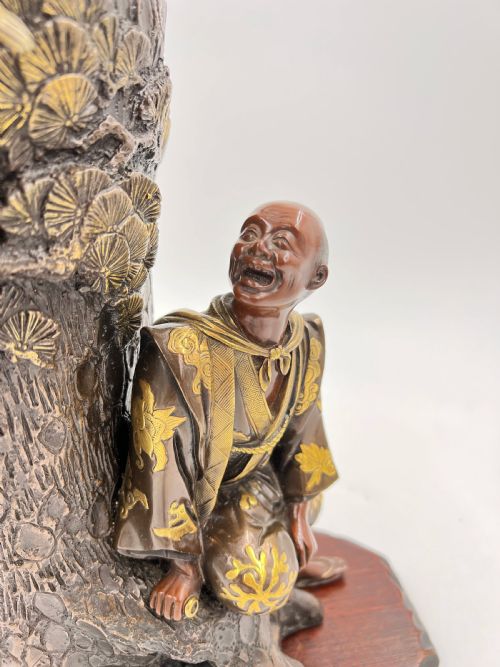 A JAPANESE MEIJI PERIOD FIGURATIVE BRONZE SCULPTURE - ADDITIONAL PHOTO 10