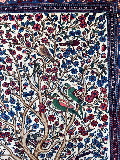 COLOURFUL ANTIQUE PERSIAN TEHRAN RUG - ADDITIONAL PHOTO 1