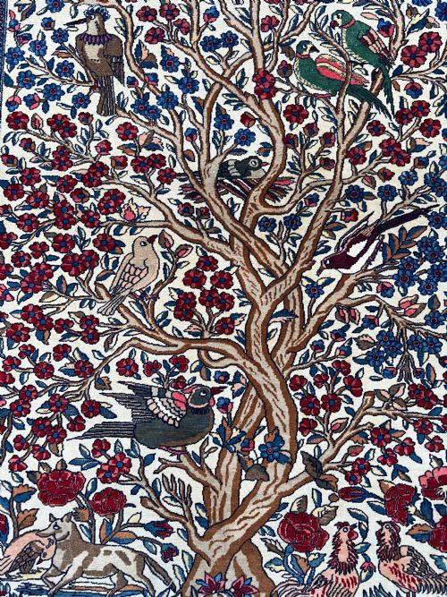COLOURFUL ANTIQUE PERSIAN TEHRAN RUG - ADDITIONAL PHOTO 3