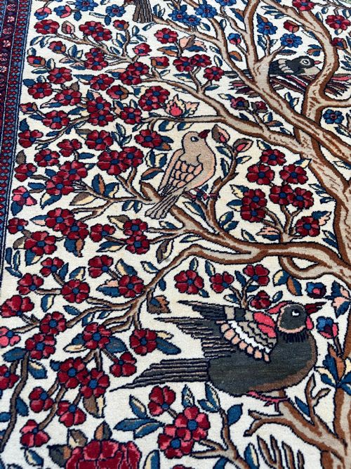 COLOURFUL ANTIQUE PERSIAN TEHRAN RUG - ADDITIONAL PHOTO 8