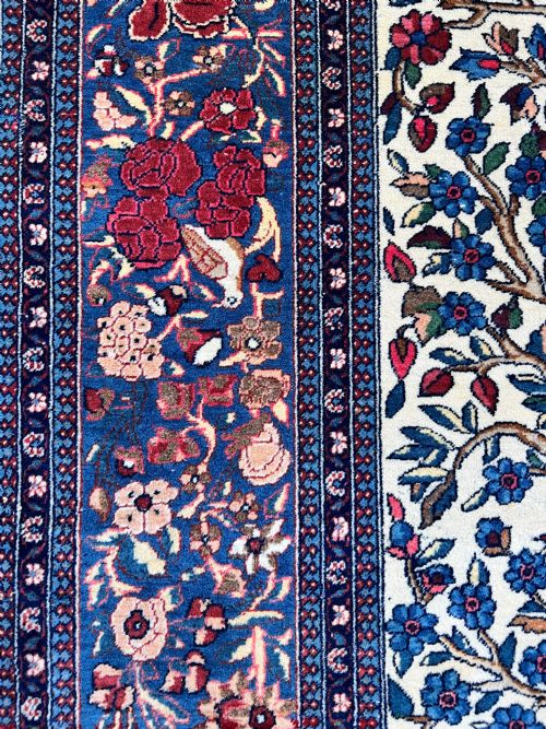 COLOURFUL ANTIQUE PERSIAN TEHRAN RUG - ADDITIONAL PHOTO 10
