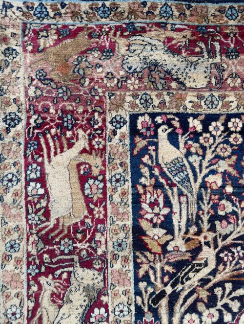 PICTORIAL KERMAN RAVER RUG DEPICTS KHOSROW ANUSHIRVAN KING OF PERSIA - ADDITIONAL PHOTO 5