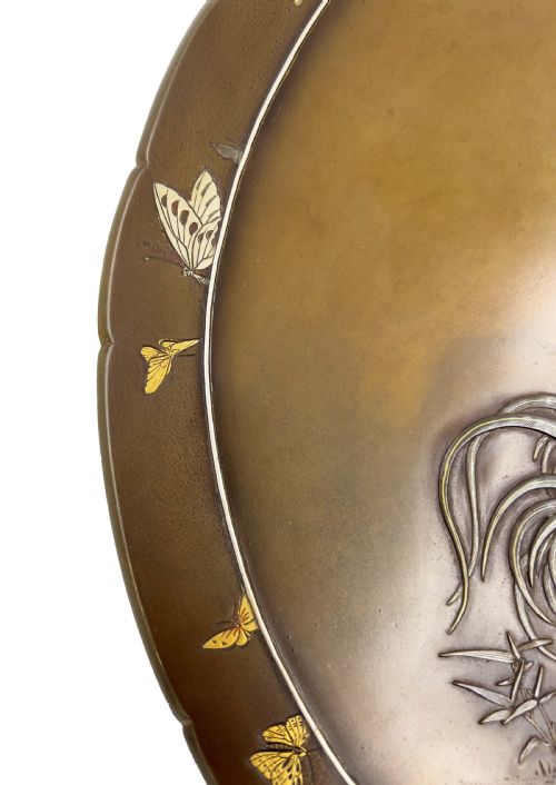 A JAPANESE BRONZE CHARGER FROM THE WORKSHOP OF NOGAWA MEIJI PERIOD - ADDITIONAL PHOTO 1