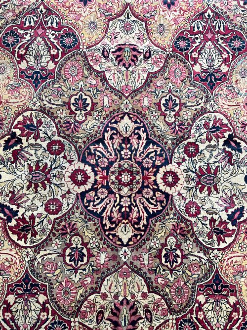 A FINE SIGNED KERMAN RAVER CARPET SOUTH EAST PERSIA CIRCA 1900 - ADDITIONAL PHOTO 3