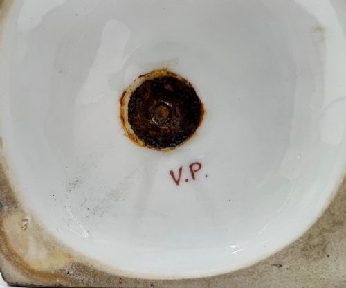 PAIR OF PORCELAIN EMPIRE STYLE VASES MARKED PARIS - ADDITIONAL PHOTO 10