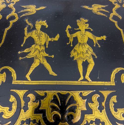 A 19TH CENTURY BRASS INLAID FRENCH BOULLE STYLE DESK - ADDITIONAL PHOTO 8