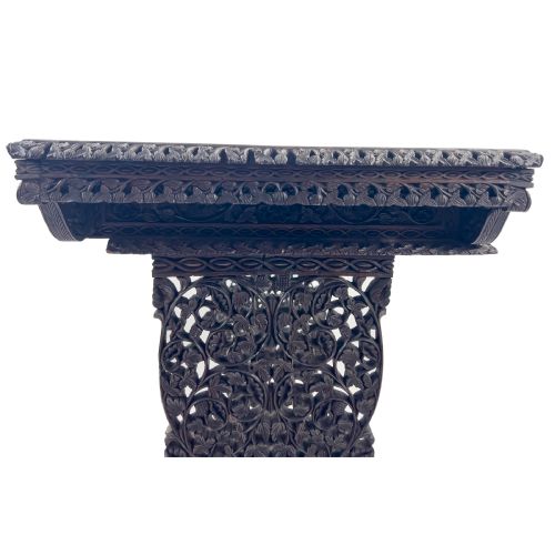 A FINE 19TH CENTURY CARVED ANGLOINDIAN WORK TABLE - ADDITIONAL PHOTO 3