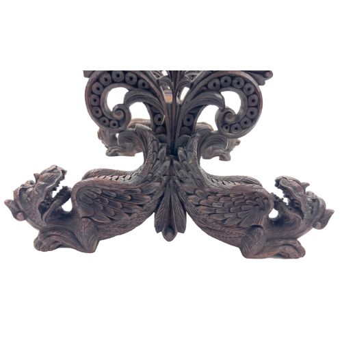 A FINE 19TH CENTURY CARVED ANGLOINDIAN WORK TABLE - ADDITIONAL PHOTO 4