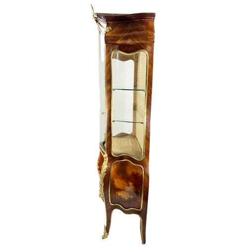 FRENCH ORMOLU MOUNTED AND PAINTED PANEL VITRINE DISPLAY CABINET - ADDITIONAL PHOTO 2