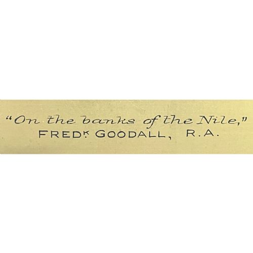 ON THE BANKS OF THE NILE LARGE OIL ON CANVAS BY FREDERICK GOODALL RA - ADDITIONAL PHOTO 6