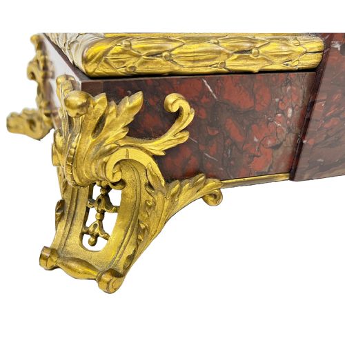 LATE 19TH CENTURY GRIOTTE MARBLE MANTEL CLOCK BY FERDINAND BARBEDIENNE - ADDITIONAL PHOTO 7