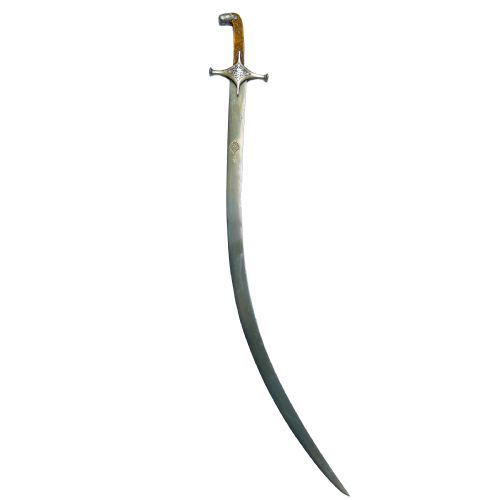a safavid gold damascened steel sword shamshir 17th century - CATEGORY: ANTIQUE METAL - DATED 17TH CENTURY