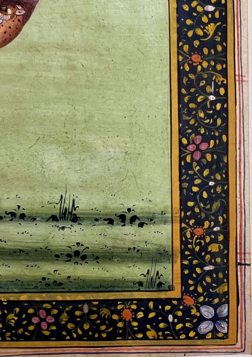 INDIAN MINIATURE PAINTING DEPICTS A LADY RIDING A COMPOSITE CAMEL 20TH CENTURY - ADDITIONAL PHOTO 8