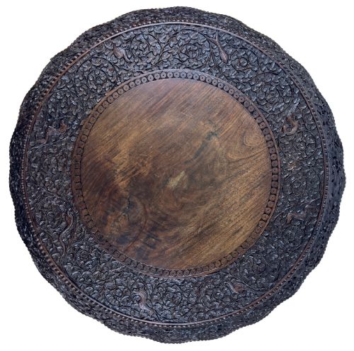 19TH CENTURY EXTENSIVELY CARVED ANGLOINDIAN CENTRE TABLE - ADDITIONAL PHOTO 4