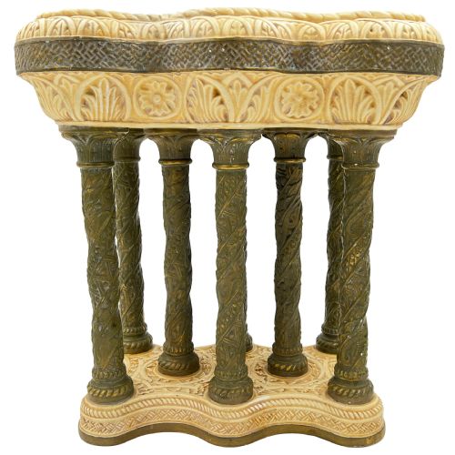 unique antique porcelain jardiniere austria - CATEGORY: ANTIQUE CERAMICS - DATED 19TH CENTURY