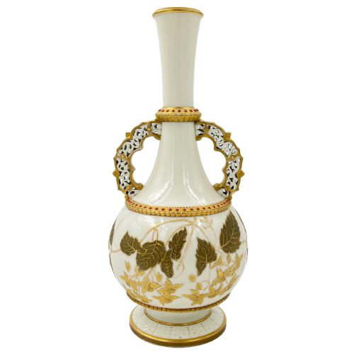 royal worcester 'china works' porcelain vase england - CATEGORY: ANTIQUE VASES - DATED 19TH CENTURY